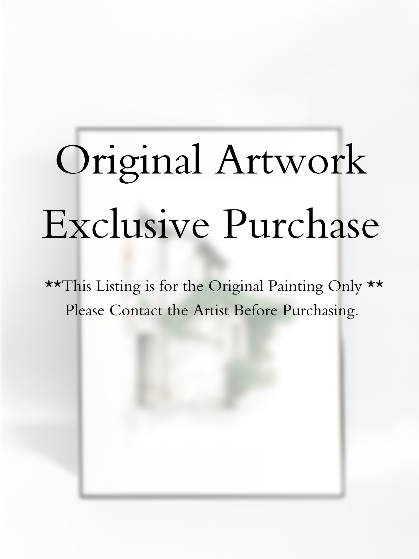 Original Artwork Exclusive Purchase